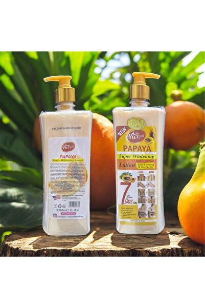 Veet Gold Papaya Super Whitening Brightening Lotion – Hydrating & Skin Whiten...
