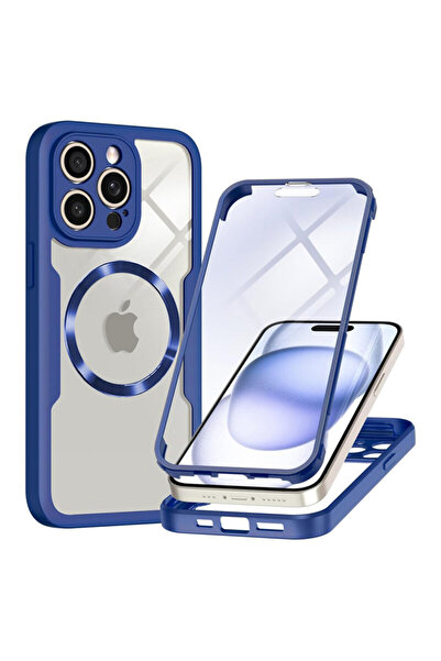 Techsuit Carcasă 360° pentru iPhone 14 Pro ColorVerse MagSafe, Albastră