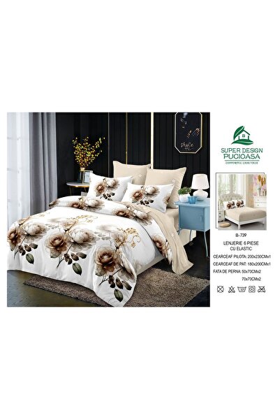 ANATOLIATEKSTILE 6-piece Duvet Cover Set – Complete set of fine Cotton and St...