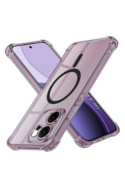 Techsuit Oppo Reno 14 F Αντικραδασμικό διαφανές σιλικόνης MagSafe, καπνιστό