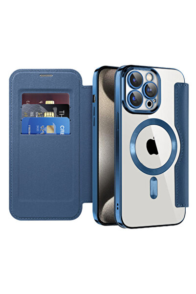 Techsuit iPhone 15 Pro Max SmartMag Book Case, blue