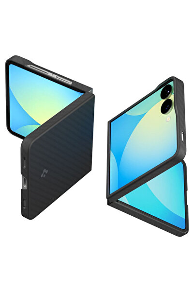 Spigen Калъф за Samsung Galaxy Z Flip 7 Air Skin, черен арамид