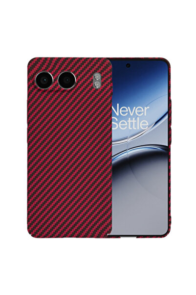 Techsuit Кейс от карбонитни влакна за OnePlus Nord 4, червен
