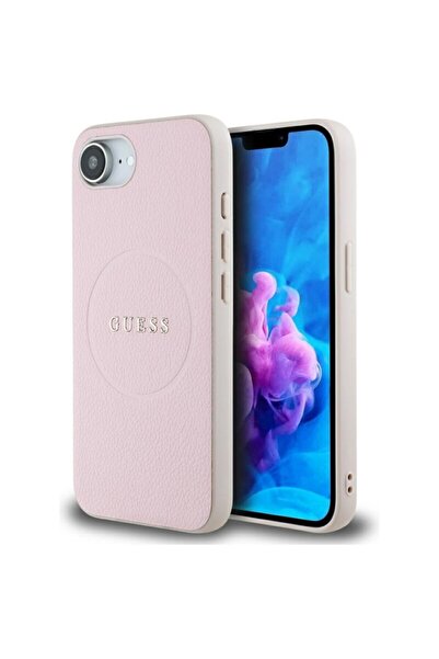 Guess Carcasă MagSafe cu inel granulat din aur pentru iPhone 16e