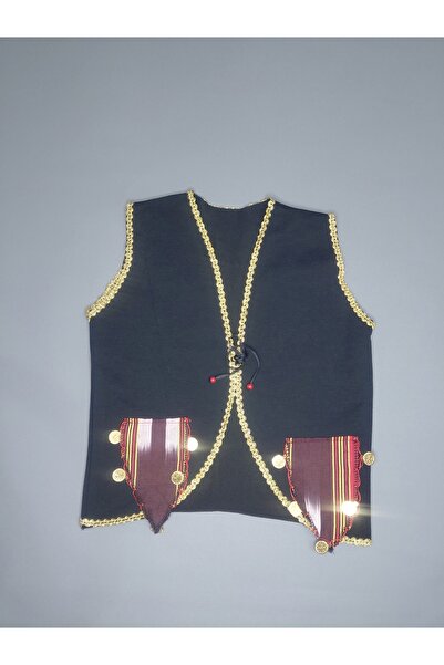 keşancım Girls' Combed Cotton Vest with Gold Embroidered Pocket, Liral