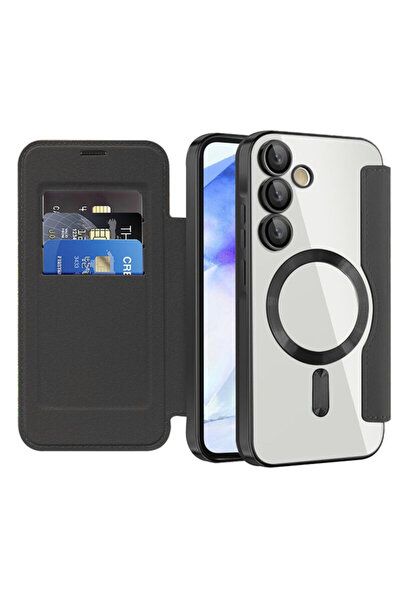 Techsuit Husă tip carte SmartMag pentru Samsung Galaxy A55 5G, neagră