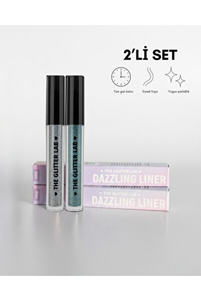 The Glitter Lab 2li Simli Likit Eyeliner | Dazzling Liner Seti NO 6