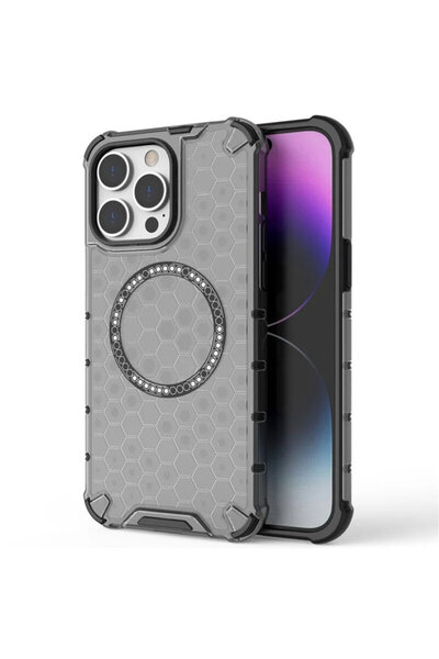 Techsuit Carcasă transparentă HoneyComb Shield MagSafe pentru iPhone 14 Pro