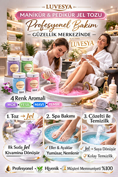 luvesya Spa Hissi Manikür Pedikür Jel Seti – Taneli & Çözünebilen Formül