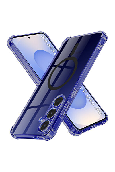 Techsuit Samsung Galaxy S25 Αντικραδασμική διαφανής θήκη σιλικόνης MagSafe, κ...