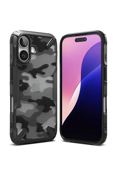 Ringke iPhone 16 Plus Fusion X Design, negru camo