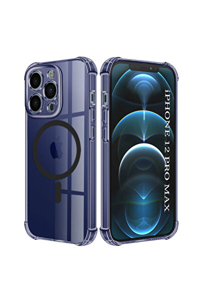 Techsuit Carcasă MagSafe din silicon transparent, rezistentă la șocuri, pentr...