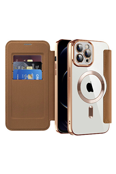 Techsuit iPhone 12 Pro SmartMag Book Case, brown