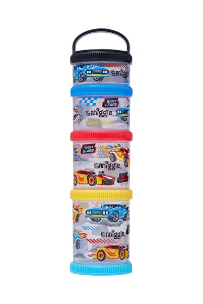 SMIGGLE 4-Piece Snack Containers Black