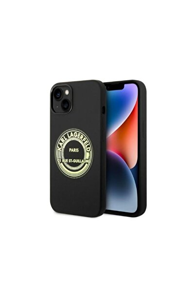 Karl Lagerfeld Carcasă din silicon pentru iPhone 14 Plus, neagră