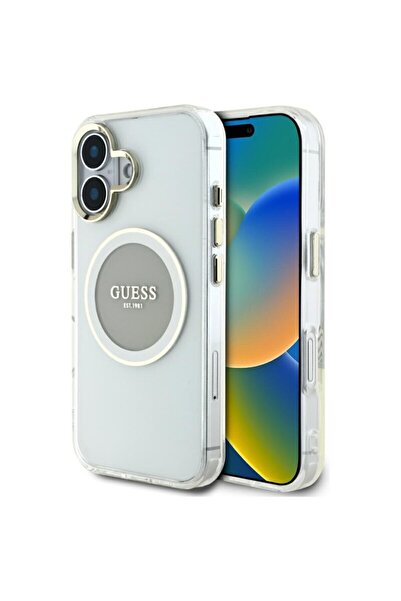 Guess IML Metal Colored Circle MagSafe Case for iPhone 16
