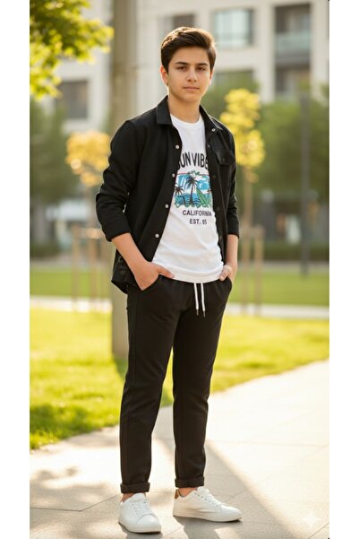 BEGONYA BEBECE KIDS Men's Cocuk Holiday Suit Seasonal Pants Shirt T-Shirt