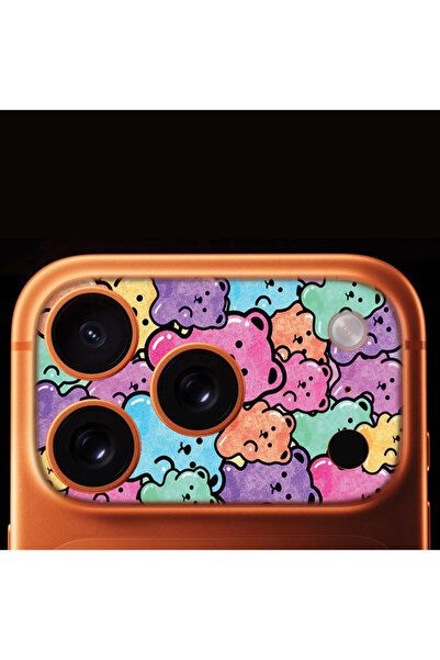 Cekuonline غطاء حماية كامل للكاميرا لهاتف iPhone 17 Pro Max مع نمط مطبوع - BEARS