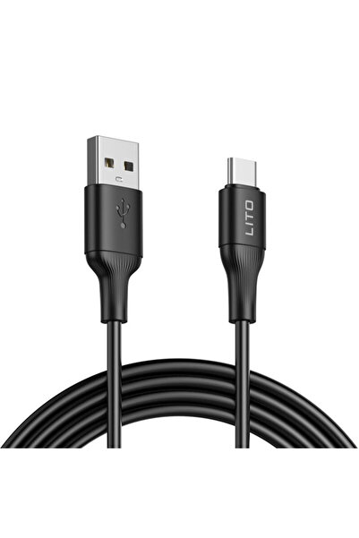 Lito Cablu de date USB la Lito Type-C, 2.4A, 1m, LD06T, negru
