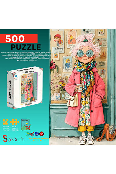 Soi Craft 500 Parça Puzzle Stil Sahibi Kahve Sanat