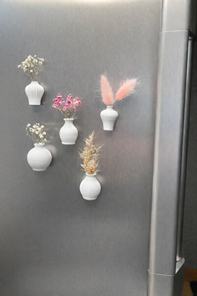 volessia 5’Li Mini Dekoratif Vazo Buzdolabı Magneti,Magnet.Buzdolabı süsü,vazo.