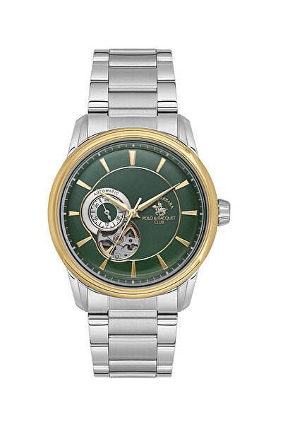 Santa Barbara Polo & Racquet Club Luxury Silver Stainless Steel Watch for Men...