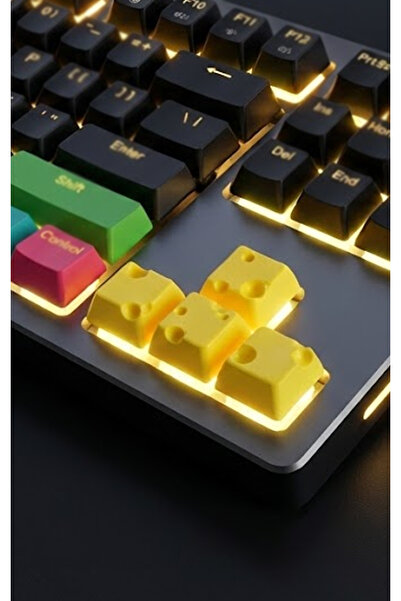 To Design Lab Peynir Şeklinde Mekanik Klavye Tuşu Set 4 Adet