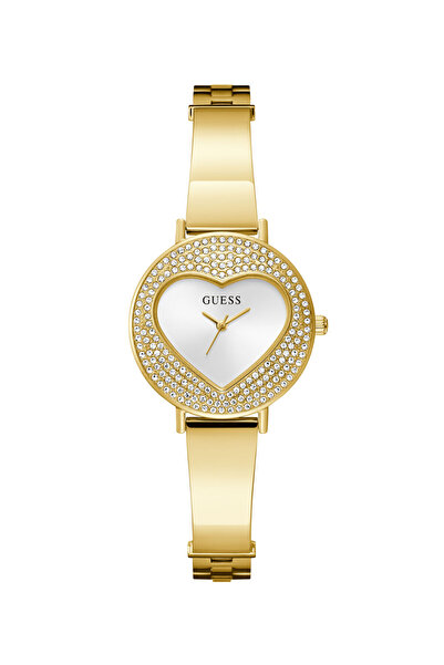 Guess Ladies Yellow Gold Tone Round Analog Watch