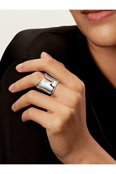 Finery by Nerrs Silver Plate Elsa Ring (Non-Numbered, Free Size)