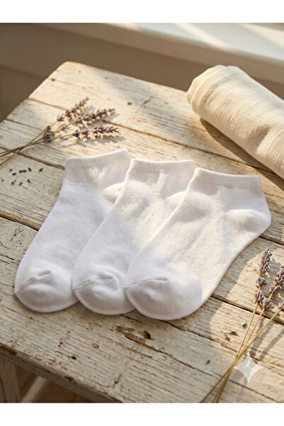 KBB White ankle socks | 12 pairs, economy pack