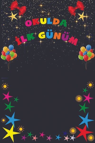 PRİME Concept Okulda İlk Günüm Hatıra Fotoğraf Panosu Branda 150 x 200 cm