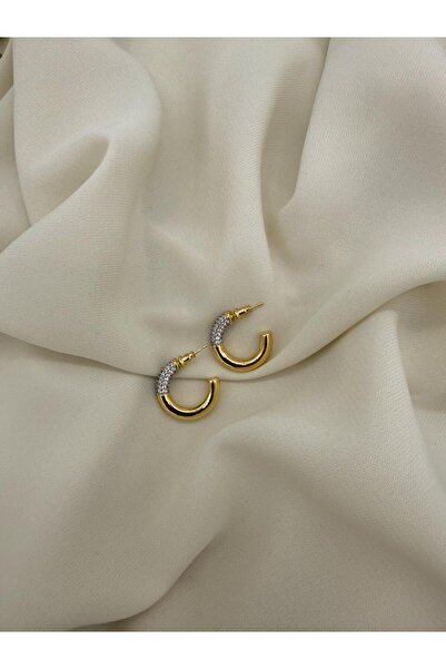 Junsui Solis Gold Steel Minimal Earrings – Non-Tarnishing, Water-Resistant, E...