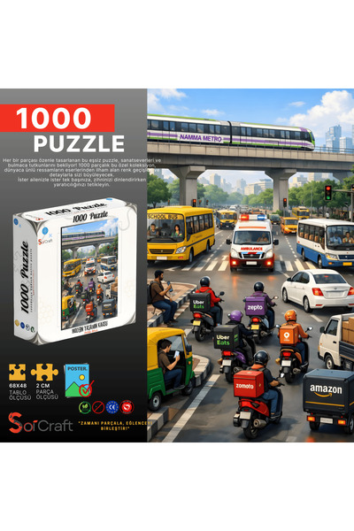 Soi Craft 1000 Parça Puzzle Modern Yaşamın Kaosu