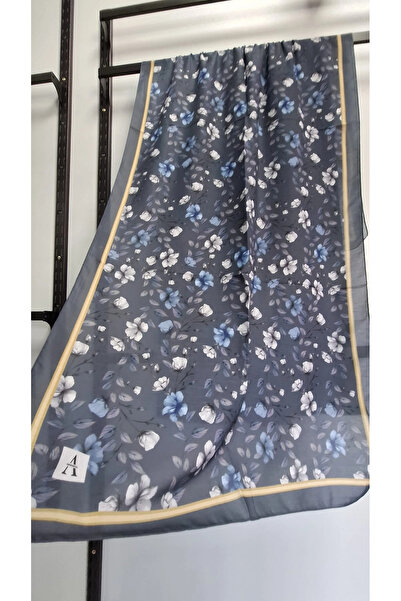 AMİNENESİL Lioren Soft Cotton Shawl Navy Blue Color