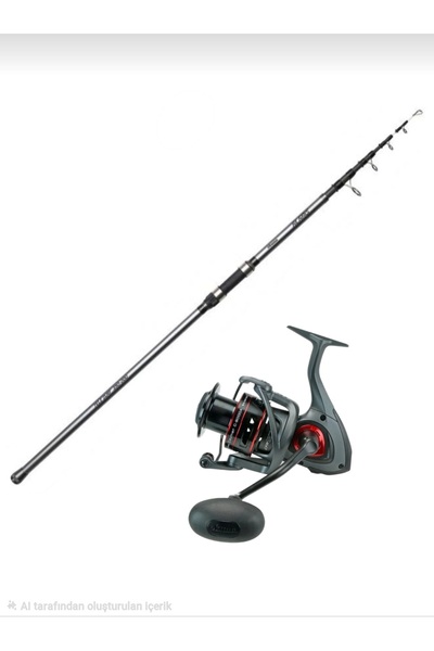 Okuma Alaris Tele Surf 420 cm 100-200 gr Surf Kamışı- Ceymar C-8000A Dark Gre...