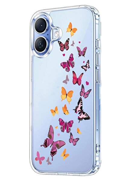 3GEN CASE İphone 17 Kılıf Desenli Lüx Şeffaf Silikon Kılıf