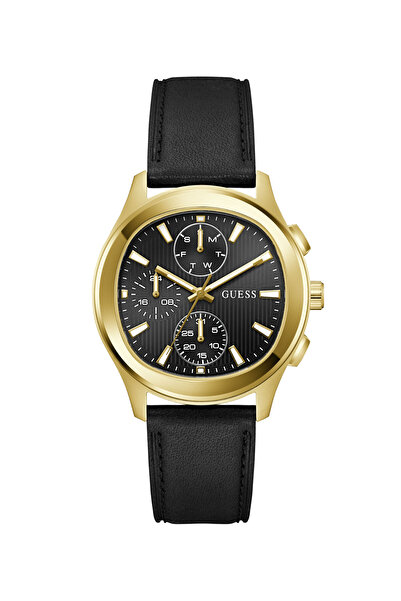 Guess Mens Black/Gunmetal/Grey Square Analog Watch