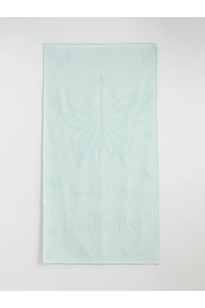 LC Waikiki Turquoise Patterned Girl's Beach Towel 70X140 cm (S6)