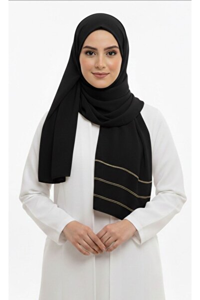 Veil Designer Two-layer Japanese fabric shawl with gold trim on both ends, 19...