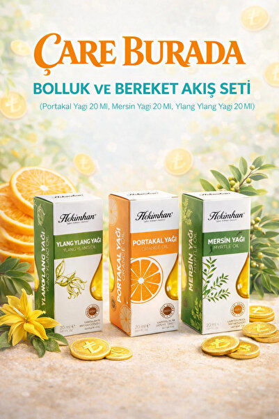 Çare Burada Bolluk & Bereket Akış Seti (Mersin Yağı 20 Ml + Portakal Yağı 20 ...