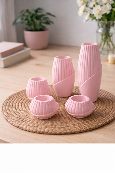 TİRENKDİZAYN Vase Candle Holder Set