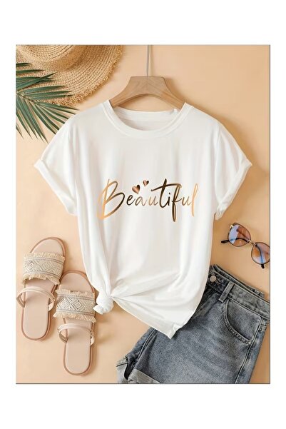 Massgai Unisex Beautiful Heart Printed Oversize 100% Cotton T-Shirt