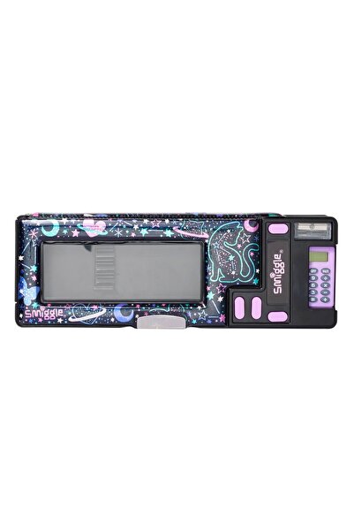 SMIGGLE Wild Side Pop Out Pencil Case Black Purple – Multi-Compartment, Hidde...