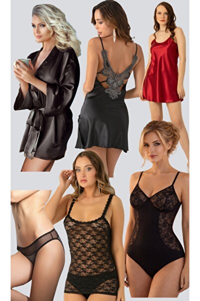 Miorre Dowry Set - Engagement - Wedding Set - Robe - Bra - Nightgown - Panties