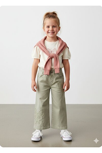 BEGONYA BEBECE KIDS Lycra Patterned Girls' Pants for Holidays and Seasons