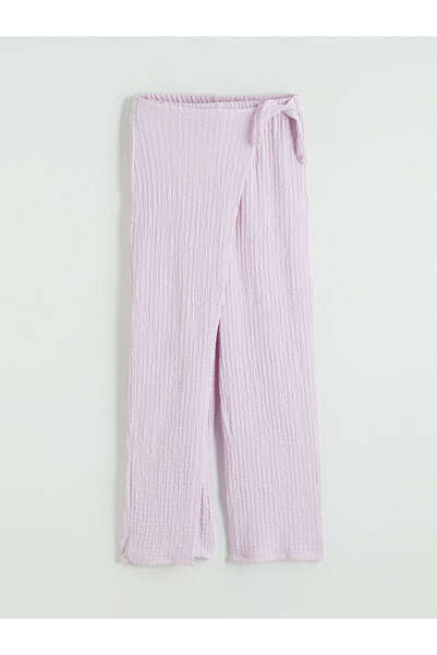LC Waikiki LCW Kids Lilačke pantalone za devojčice sa elastičnim strukom i ve...