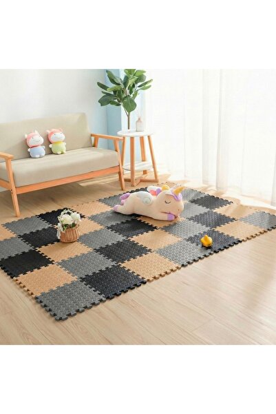 CARPAZAR 9 Parça Set 33x33 13mm Tatami 100x100 Kurulumlu Oyun Spor Halısı Min...