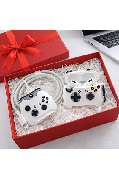 Tasarım Gamepad AirPods Kılıfı + 18/20w Şarj Aleti & Kablo Seti – Oyuncu Kons...