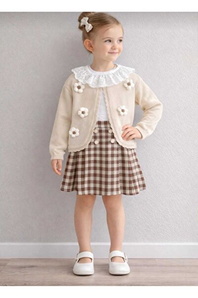 zavera for kids Cardigan cu detalii florale pentru fete - Pantaloni scurți în...