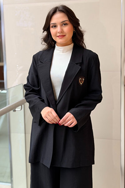 Ceremony Arma Detaylı Keten Ceket